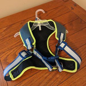 Top Paw Comfort Dog Harness Reflective Adjustable sz XL Black/Navy/Neon Yellow